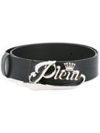 Philipp Plein Abington Belt, Men's, Size: 100, Black, Leather