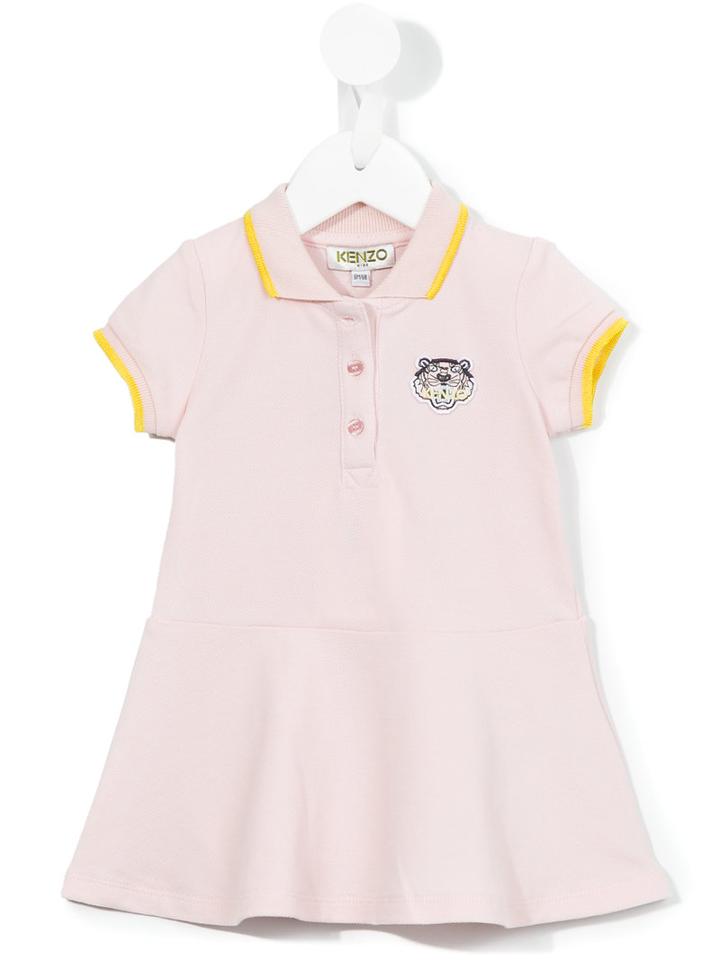 Kenzo Kids - Polo Dress - Kids - Cotton - 24 Mth, Pink/purple