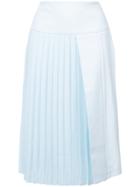 Adam Lippes Shift Pleated Skirt - Blue