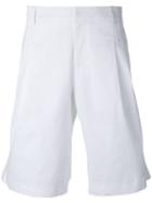 Les Hommes - Pleated Front Shorts - Men - Cotton/elastodiene - 48, White, Cotton/elastodiene