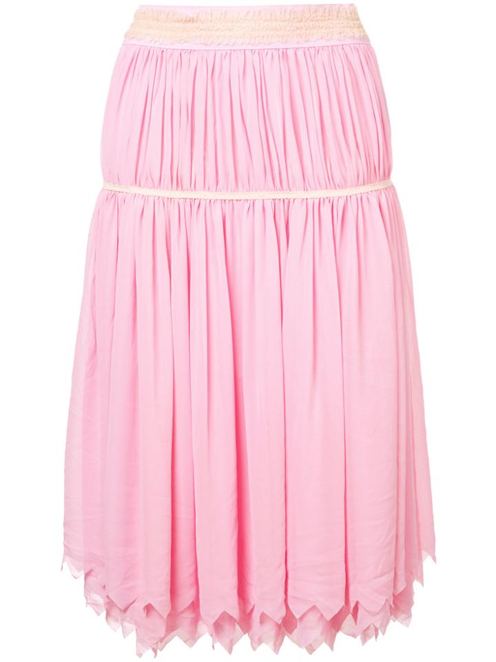 Comme Des Garçons Vintage Gathered Geometric Skirt - Pink & Purple