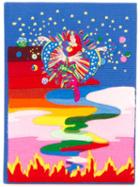 Olympia Le-tan Cosmic Jester Clutch, Women's, Cotton