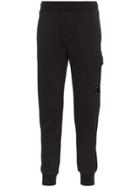 Cp Company Logo Cargo Pocket Track Trousers - Black