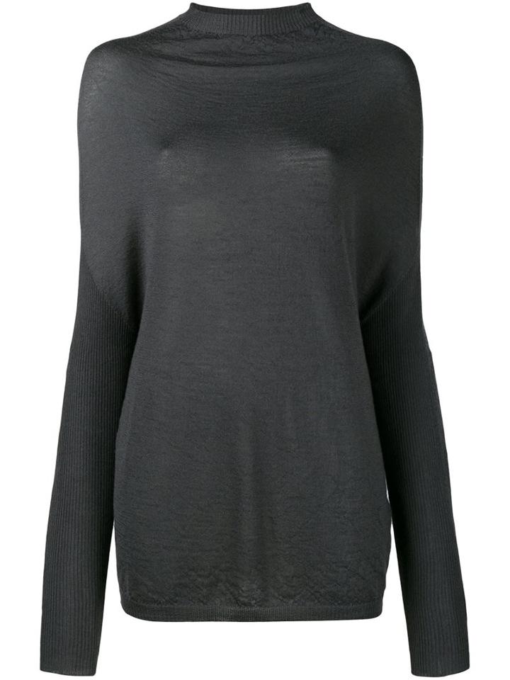 Rick Owens Oversized Jumper, Women's, Size: Medium, Grey, Cashmere