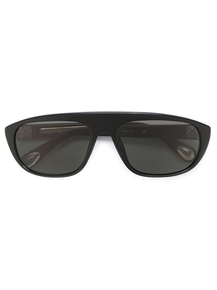 Linda Farrow Linda Farrow X Ann Demeulemeester Sunglasses, Adult Unisex, Black, Acetate
