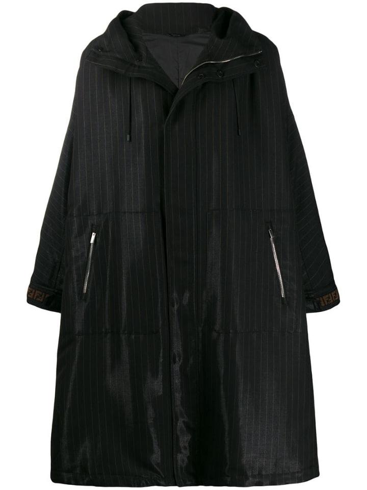 Fendi Oversized Ff Parka - Black