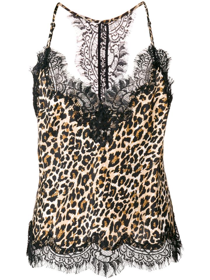 Gold Hawk Leopard Print Camisole - Brown