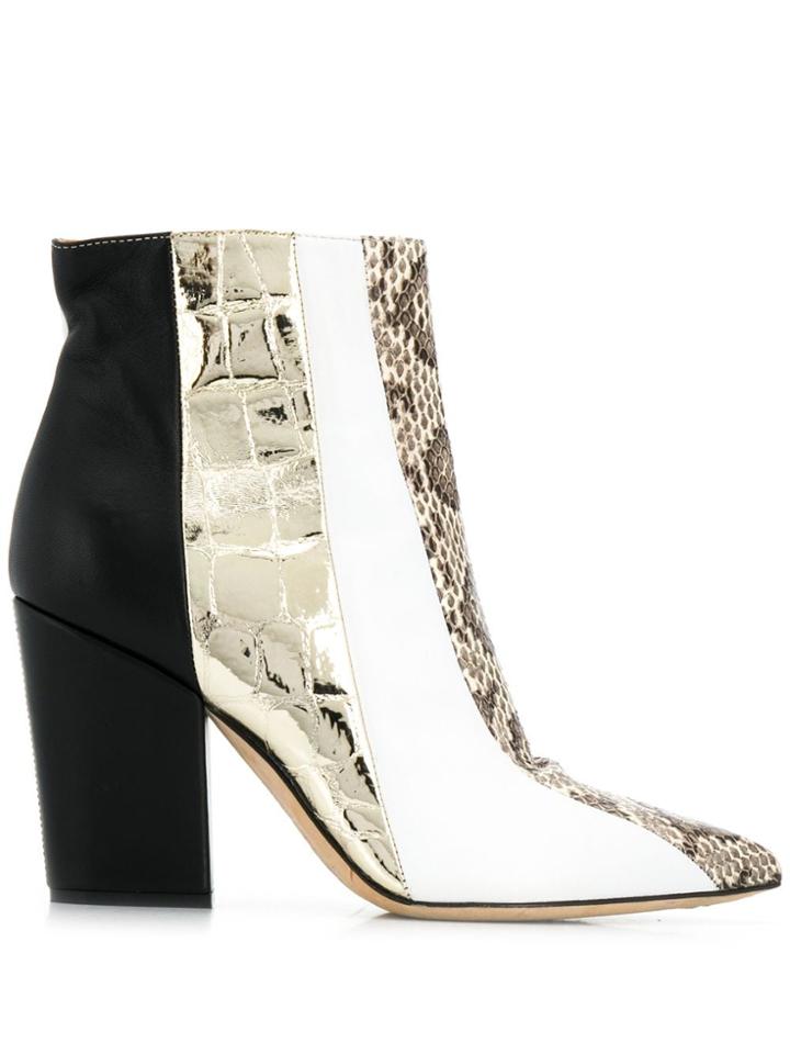Sergio Rossi Animal Print Boots - Black