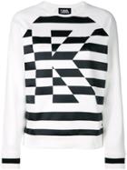 Karl Lagerfeld K Striped Sweatshirt - White