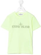Stone Island Kids Logo Print T-shirt, Boy's, Size: 8 Yrs, Yellow/orange