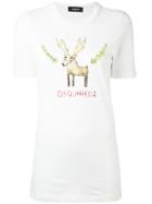 Dsquared2 Elk Print T-shirt - White