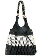 Sonia Rykiel Laser Cut Shoulder Bag - Black