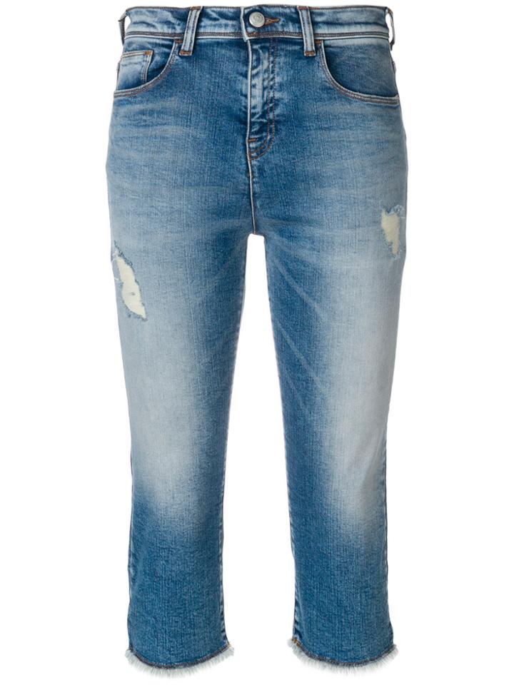 Emporio Armani Short Faded Jeans - Blue