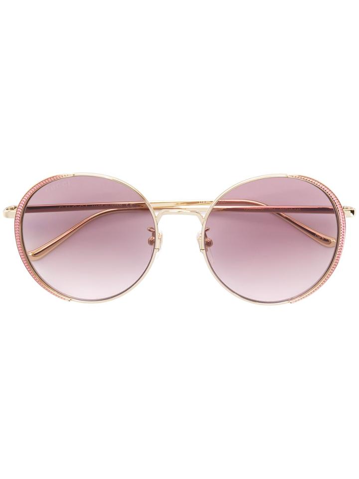 Gucci Eyewear Round Metal Sunglasses - Pink & Purple