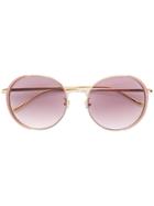 Gucci Eyewear Round Metal Sunglasses - Pink & Purple