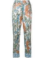 Shirtaporter Tiger Printed Flared Trousers - Multicolour