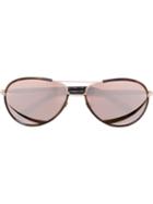 Linda Farrow - Aviator Sunglasses - Women - Snake Skin/acetate - One Size, Black, Snake Skin/acetate