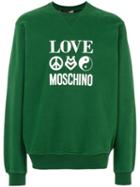 Love Moschino - Love Moschino Sweatshirt - Men - Cotton/spandex/elastane - M, Green, Cotton/spandex/elastane