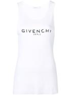 Givenchy Distressed Logo Tank Top - White