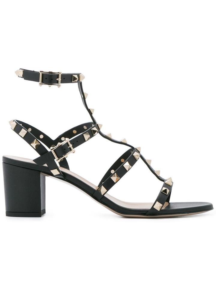Valentino Valentino Garavani Rockstud Strap Detail Sandals - Black