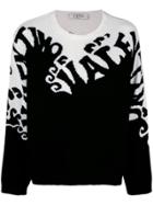 Valentino Front Logo Sweater - Black