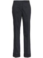 Golden Goose Deluxe Brand Navy And Silver Metallic Venice Pinstripe