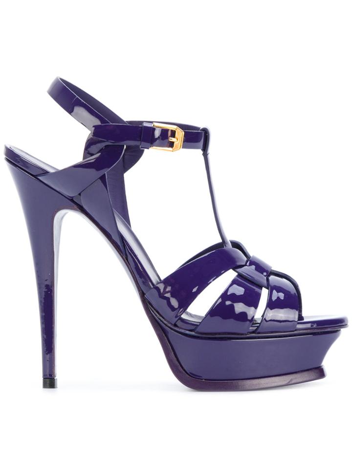 Saint Laurent Classic Tribute 105 Sandals - Blue