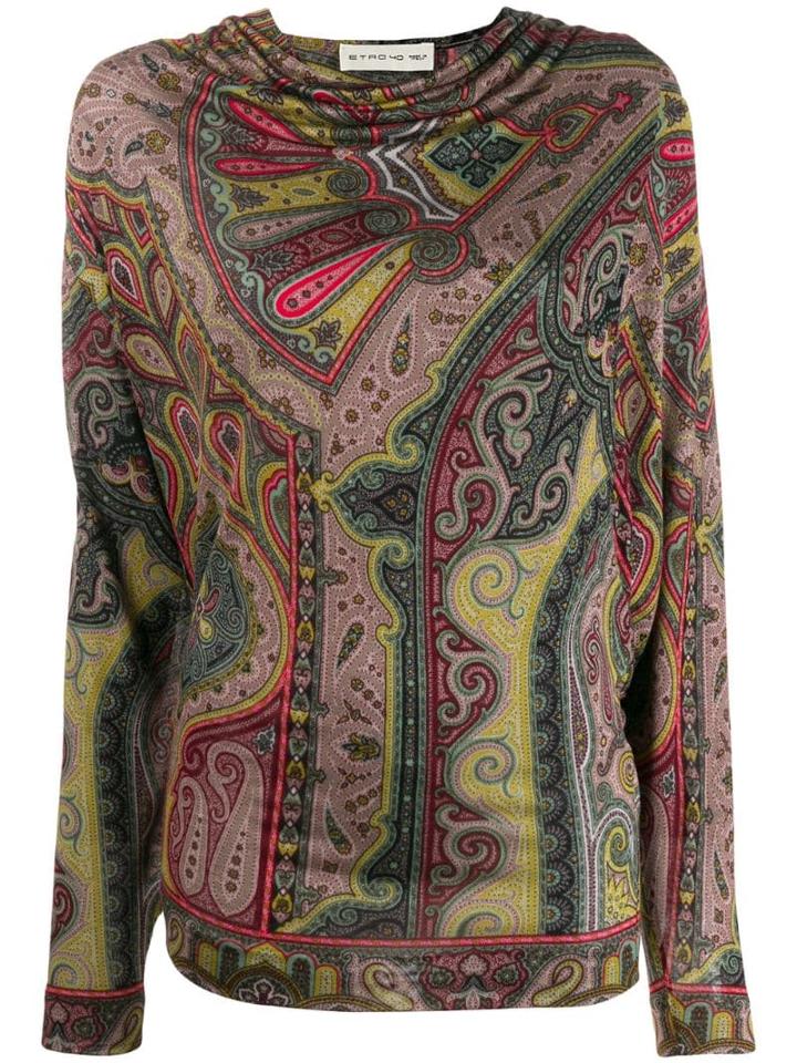 Etro Paisley Print Jumper - Green