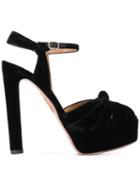 Aquazzura Chance Platform 140 Sandals - Black