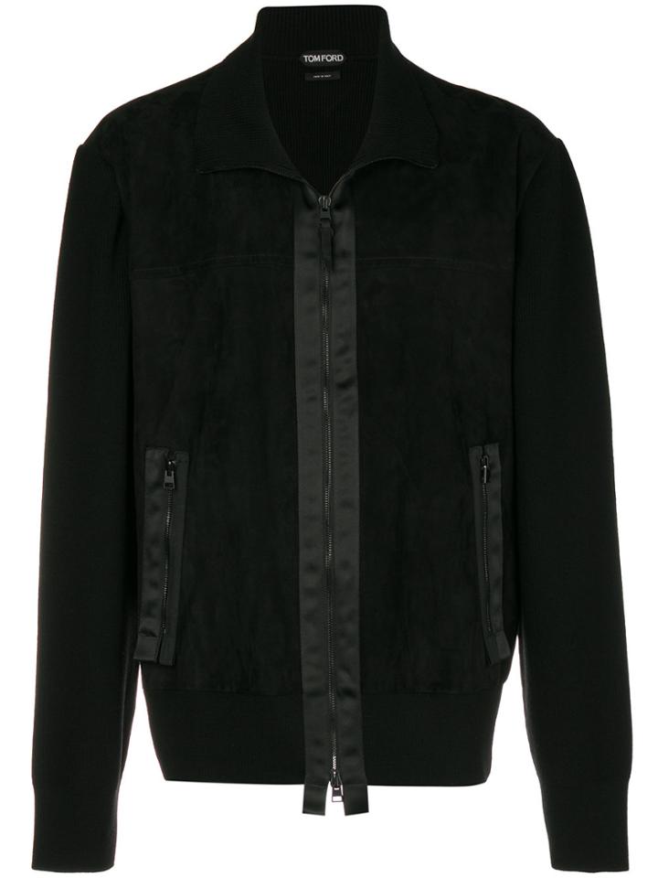 Tom Ford Contrast Trim Jacket - Black