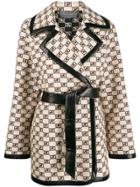 Alberta Ferretti Monogram Print Jacket - Neutrals