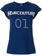 Semicouture Logo T-shirt - Blue