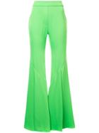 Ellery Wide Flared Trousers - Green