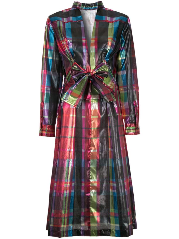 Toga Foil Bow Dress - Multicolour