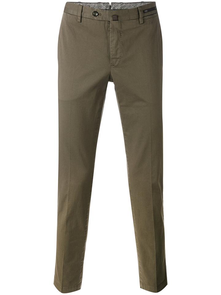 Pt01 - Plain Chinos - Men - Cotton/spandex/elastane - 46, Green, Cotton/spandex/elastane