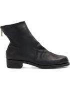 Guidi Distressed Heel Boots - Black