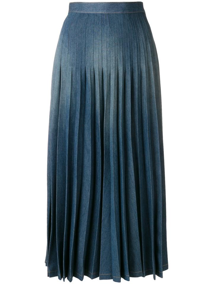 Junya Watanabe Flared Denim Skirt - Blue