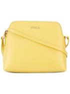 Furla Zipped Crossbody Bag, Women's, Yellow/orange, Leather/nylon/viscose