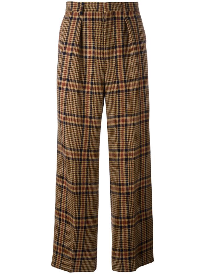 Ami Alexandre Mattiussi Box Pleated Wide Trousers - Brown