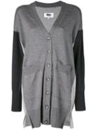 Long Cardigan - Women - Cotton/wool - L, Grey, Cotton/wool, Mm6 Maison Margiela