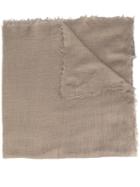 Rick Owens Raw Edge Scarf, Women's, Grey, Silk/cashmere