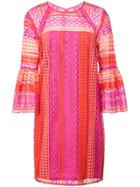 Trina Turk Crochet Layered Stripe Dress - Yellow & Orange