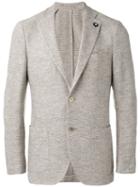Lardini - Woven Blazer - Men - Silk/linen/flax/wool - 46, Nude/neutrals, Silk/linen/flax/wool