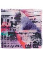 Lily And Lionel 'kate' Printed Scarf, Women's, Pink/purple, Silk/modal