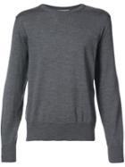 Thom Browne Relaxed Mercerized Merino Pullover - Grey