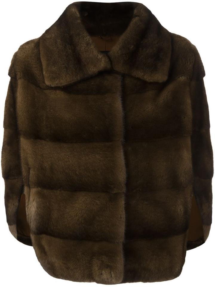 Liska Mink Fur Jacket, Women's, Size: Medium, Brown, Mink Fur