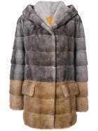 Blancha Panelled Coat - Grey