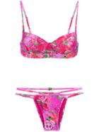 Amir Slama Rose Print Bikini Set - Unavailable