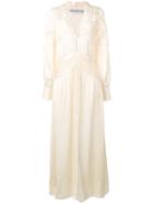 Self-portrait Lace Trimmed Dress - Neutrals