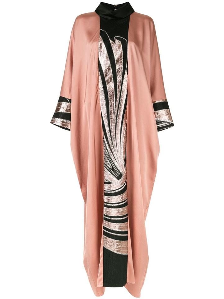 Layeur Metallic Detail Dress - Pink